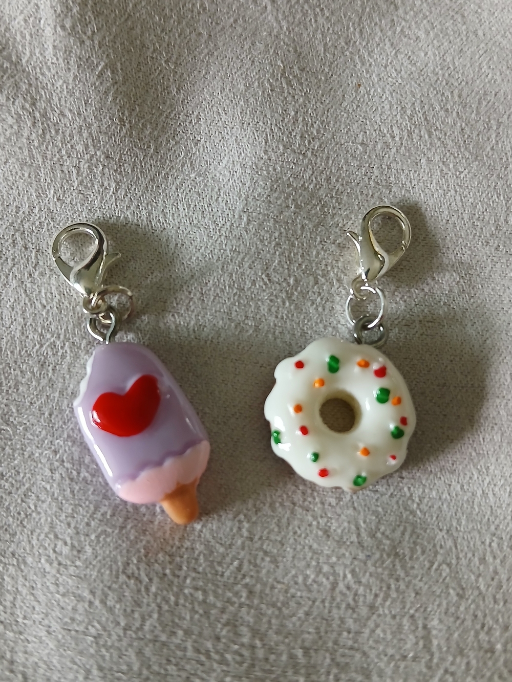 💥 Ice Cream & Donut Novelty Mini Bag Charms [Set of 2]